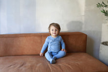 Load image into Gallery viewer, Side Snap Footie- Blue