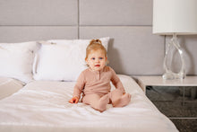 Load image into Gallery viewer, Henley Footie- Dusty Pink