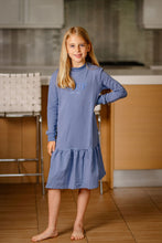 Load image into Gallery viewer, Pouf Sweater Dress- Blue