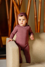 Load image into Gallery viewer, POUF Embroidered Footie- Berry