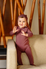 Load image into Gallery viewer, POUF Embroidered Footie- Berry