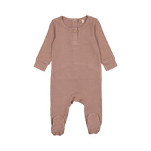 Load image into Gallery viewer, Henley Footie- Dusty Pink