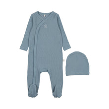 Load image into Gallery viewer, Side Snap Footie- Blue