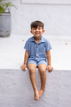 Load image into Gallery viewer, Grandpa Ribbed Short Set- Blue