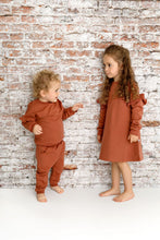 Load image into Gallery viewer, Ruffle Sweatsuit- Cherry