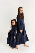 Load image into Gallery viewer, Velour Maxi Robe- Navy