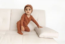 Load image into Gallery viewer, Striped Footie- Rust