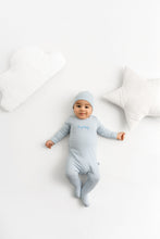 Load image into Gallery viewer, Pouf Baby Footie- Blue