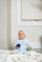 Load image into Gallery viewer, Velour Bear Footie-Blue