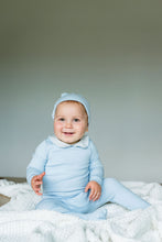 Load image into Gallery viewer, Printed Collar Footie-Dusty Blue