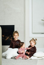 Load image into Gallery viewer, Logo Velour PJ-Brown/Blue