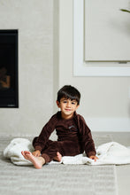 Load image into Gallery viewer, Logo Velour PJ-Brown/Blue