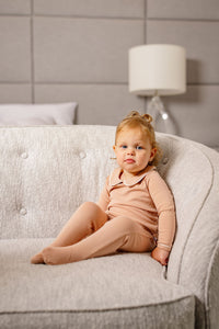 Collar Footie- Pink