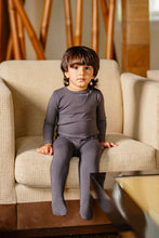Load image into Gallery viewer, POUF Embroidered Footie- Dark Grey