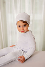 Load image into Gallery viewer, Velour Embroidered Footie- Blue