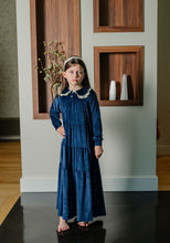 Load image into Gallery viewer, Velour Maxi Robe- Navy