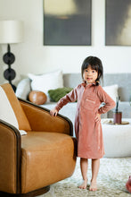 Load image into Gallery viewer, Velour Grandpa Lounge Dress-Pink