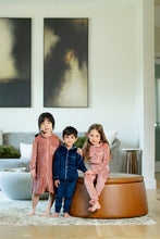 Load image into Gallery viewer, Velour Grandpa PJ-Navy