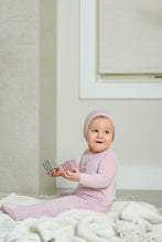 Load image into Gallery viewer, Velour Bear Footie-Pink