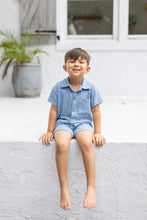 Load image into Gallery viewer, Grandpa Ribbed Short Set- Blue