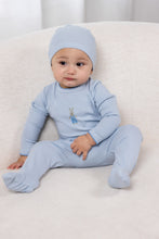 Load image into Gallery viewer, Bunny Graphic Footie- Blue