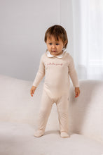 Load image into Gallery viewer, Petite Pouf Footie- Cream/Pink