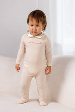 Load image into Gallery viewer, Petite Pouf Footie- Cream/Pink