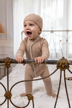 Load image into Gallery viewer, Ribbed Grandpa Footie- Cocoa