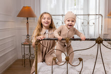 Load image into Gallery viewer, Ribbed Grandpa Footie- Cocoa