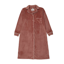 Load image into Gallery viewer, Velour Grandpa Lounge Dress-Pink