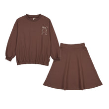 Load image into Gallery viewer, Bow Skirt Set-Rosy Brown