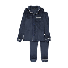 Load image into Gallery viewer, Velour Grandpa PJ-Navy