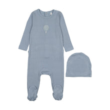 Load image into Gallery viewer, Hot Air Balloon Graphic Footie- Blue