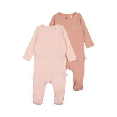 2 Pack Footies- Pink