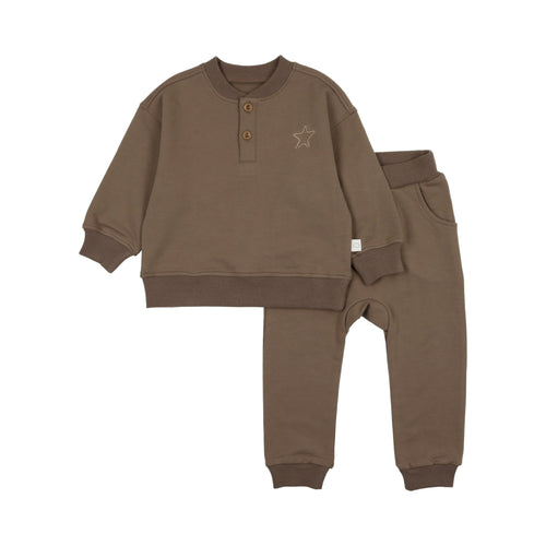 Henley Sweatsuit- Olive