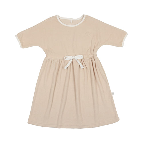 Terry 3/4 Sleeve Dress- Taupe