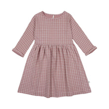 Load image into Gallery viewer, Grid Dress 3/4 Sleeve- Pink