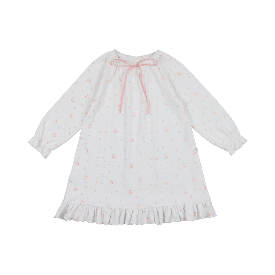 Dressy Floral Nightgown- Pink