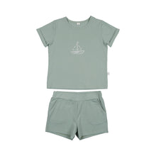 Load image into Gallery viewer, Nautical Graphic Shorts Set- Aqua