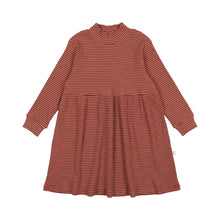 Load image into Gallery viewer, Striped Mock Neck Dress- Rust