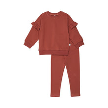 Load image into Gallery viewer, Ruffle Sweatsuit- Cherry