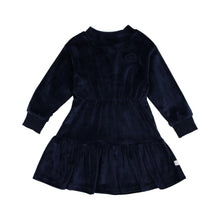 Load image into Gallery viewer, Velour Dress- Navy