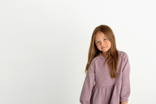 Load image into Gallery viewer, Dot Print Sweatshirt Dress- Lavender