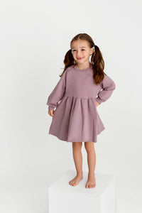 Mini Cloud Sweatshirt Dress- Lavender
