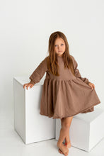 Load image into Gallery viewer, Mini Cloud Sweatshirt Dress- Cocoa