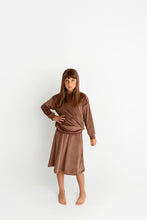 Load image into Gallery viewer, Velour Skirt Set- Cocoa