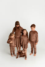 Load image into Gallery viewer, Velour Dress- Cocoa